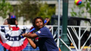 child playing baseball